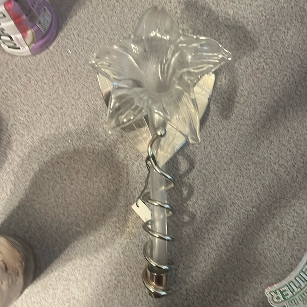 Glass flower decor